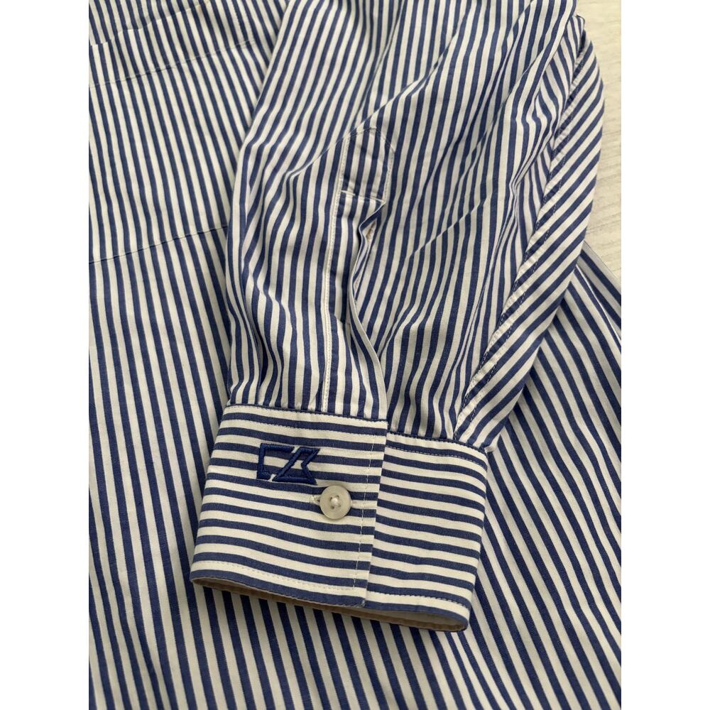 Cutter and Buck Men's Blue stripe long sleeve button down shirt 2XB - Picture 4 of 11
